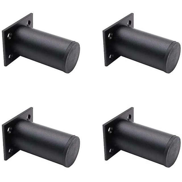 Juego de 4 patas de muebles ajustables negro mate 38x80mm patas de gabinete de aluminio de aleación para gabinete de mesa de café, sofá Sup Feliz Sencillez