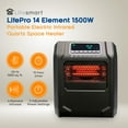 thumbnail image 2 of Lifesmart Chauffage d'Appoint Portable Électrique à Quartz Infrarouge 4 Éléments 1500W, Intérieur, 2 of 12