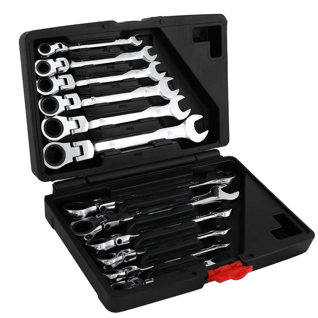 Flexible Heavy Duty Head Rachet Ratcheting Combination Spanner Sizes 8mm to 17mm