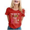 thumbnail image 1 of TSADFHJI Hauts à Manches Longues pour Femmes, T-Shirt à Manches Courtes à Imprimé Floral pour Célébration de Jour / Col Rond TG Rouge, 1 of 4