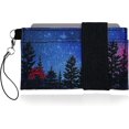 TRAHOOFront Pocket Wallet Minimalist Wallet Forest Night Canvas