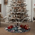 thumbnail image 5 of Daiia Colorful Tropical Leaves Drawing Merry Christmas Tree Skirt , Xmas Large Lace-up Tree Skirt, Santa Snowflakes Rustic Home Decorations New Year Party Farmhouse Decor-48", 5 of 7