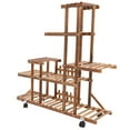thumbnail image 6 of LELINTA 5 Tier Wooden Plant Stand, Multiple Pots Flower Display Rack, Vertical Shelves Plant Pot Holder, Multiple Tier Plant Succulent Bonsai Organizer Storage, 6 of 8