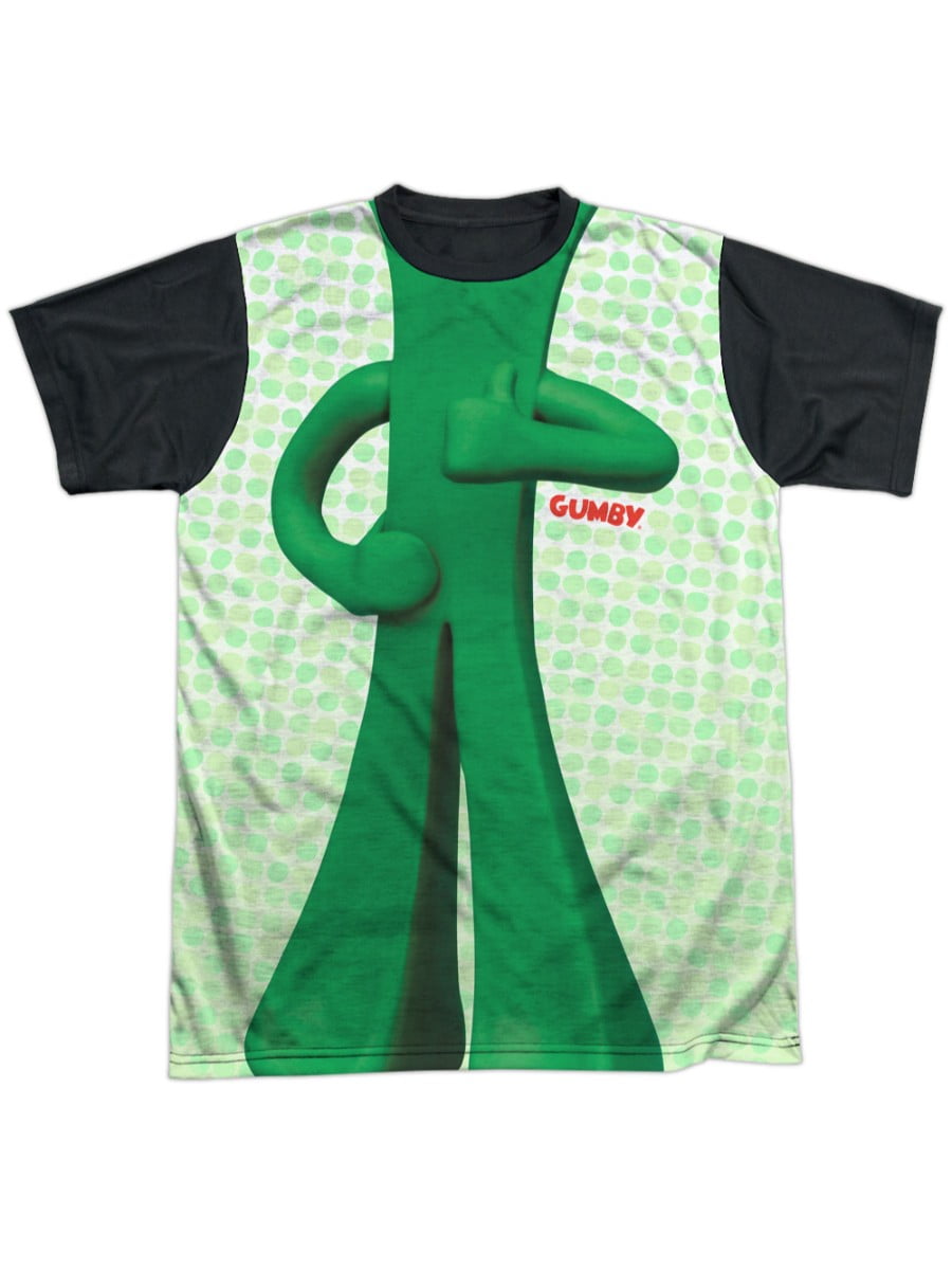 Gumby 1960's Claymation TV Series Body Costume Adult Black Back T-Shirt ...