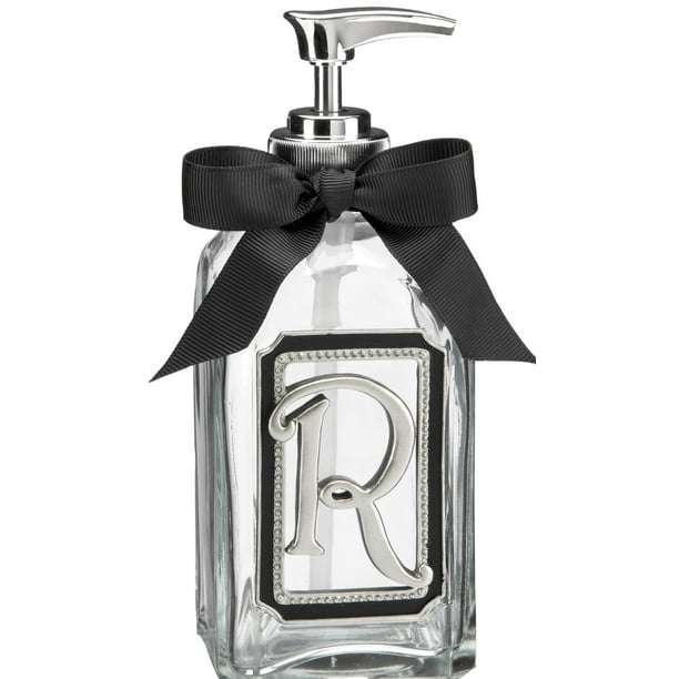 Letter R Initial Liquid Soap Bottle Dispenser by Ganz - Walmart.com - Walmart.com