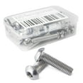 thumbnail image 3 of HAHDAXIA M6-1.0 x 25mm Button Head Socket Cap Bolts Screws， 304 Stainless Steel 18-8， Allen Socket Drive， Full Machine Threads, Quantity 25, 3 of 7