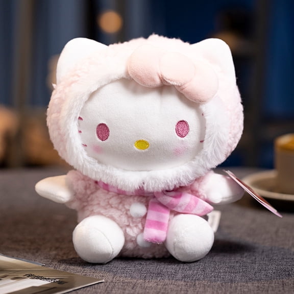 Cute Kitty Doll Soft Plush Stuffed Toys With Sucker - 8" Cartoon Cat Scarf Plush Doll Toys Kids Birthday Gift NEW