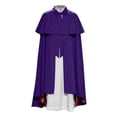 thumbnail image 3 of FNFYFH Mens Medieval Cloak Renaissance Cape Gothic Vintage Cosplay Adult Halloween Costume, 3 of 3