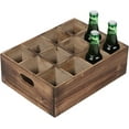 thumbnail image 5 of Sintosin Farmhouse Wooden Storage Crate for Decoration 13 x 10 inches, Rustic Beer Holder Box, Wood Crate Box for Crafts, Beverage Serving Caddy with Carrying Handles, 12 Individual Slots, 5 of 8