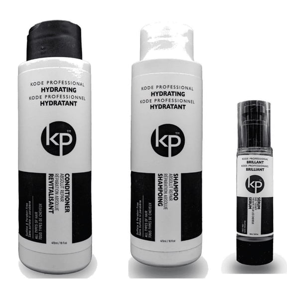 Kode Professional Hydrating Shampoo (16 floz)   Conditioner (16floz)   Brilliant Serum (1.69 floz) | Paraben   Sulfate Free