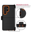 thumbnail image 5 of Phone Case for Samsung S23 Ultra Case,Heavy Duty Hard Shockproof Armor Protector Case Cover with Belt Clip Holster for Samsung S23 Ultra 6.8 5G 2023 Phone Case Orange/Black, 5 of 7