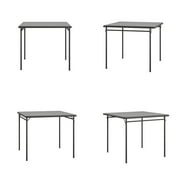 COSCO 34 Square Vinyl Top Folding Card Table, Black