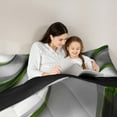 thumbnail image 5 of Feelyou Adult Modern Fashion Full Size Comforter Sets, Green Abstract Geometric Bedding Comforter Set, Stripes Ombre Reversible Bedding Sets, Breathable Home Decor, 3pcs, 5 of 8