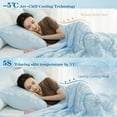 thumbnail image 3 of VK·LIVING Upgrade Twin Size Cooling Comforter, Double Sided Breathable Cooling Comforter, Soft Lightweight Comforter for Hot Sleepers, Blue, 3 of 8