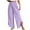 Purple, variant on AherBiu Boho Pants for Women Wide Leg Flowy Smocked High Waisted Beach Vacation Irregular Trousers Slacks