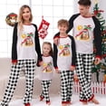 thumbnail image 2 of Pijamas familiares navideños a juego, conjuntos de pijamas a cuadros blancos y negros, Navidad en julio, 2 of 4