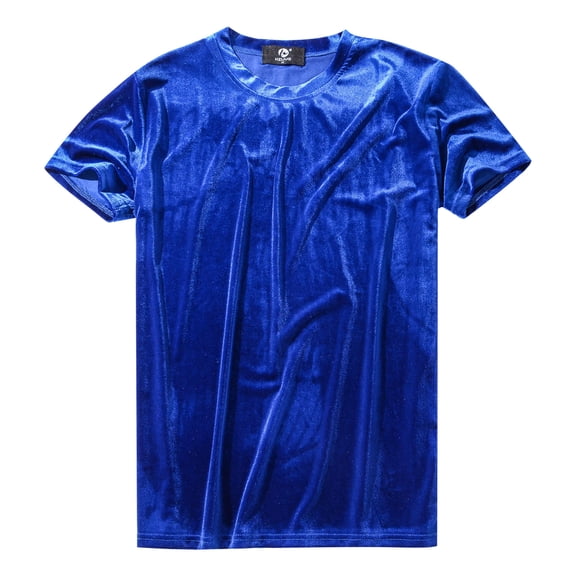 Fgnfyis Mens Velvet Velour Fashion Hop Slim Simple Short Sleeves T Shirts Tops for Men Trendy BU1 M