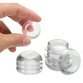 thumbnail image 4 of Uxcell 12pcs Tapones para puertas Protectores de pared silenciosos 1.2" Autoadhesivos reutilizables de goma clara, redondos y planos, 4 of 5