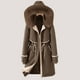 thumbnail image 1 of Chaquetas y abrigos casuales con capucha de manga larga para mujer, suéter de manga larga con costuras elegantes y cómodas, chaqueta cárdigan larga informal, abrigo para mujer, 1 of 4