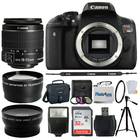 Canon EOS Rebel T6i SLR Camera + 18-55mm STM Lens + Top Value