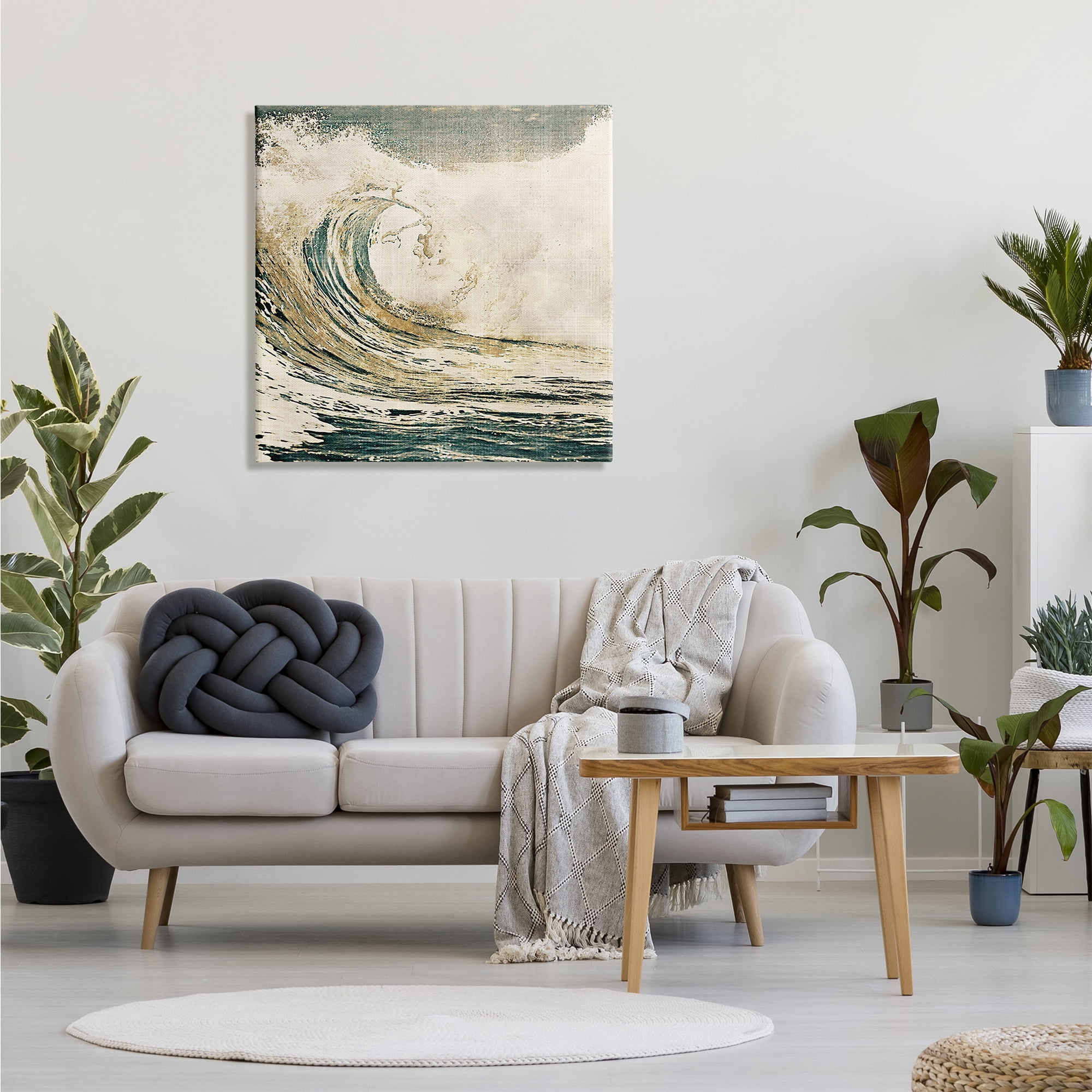 Stupell Industries Vintage Tidal Wave White Crest Nautical Water, 30 x 30, Designed by Heather Hayes