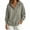 Gray, variant on Women Waffle Knit Henley Hoodie Sevevn Drawstring Hood Button Placket Kangaroo Pocket Long Sleeve Loose Pullover Sweatshirt for Daily Loungewear Street Wear