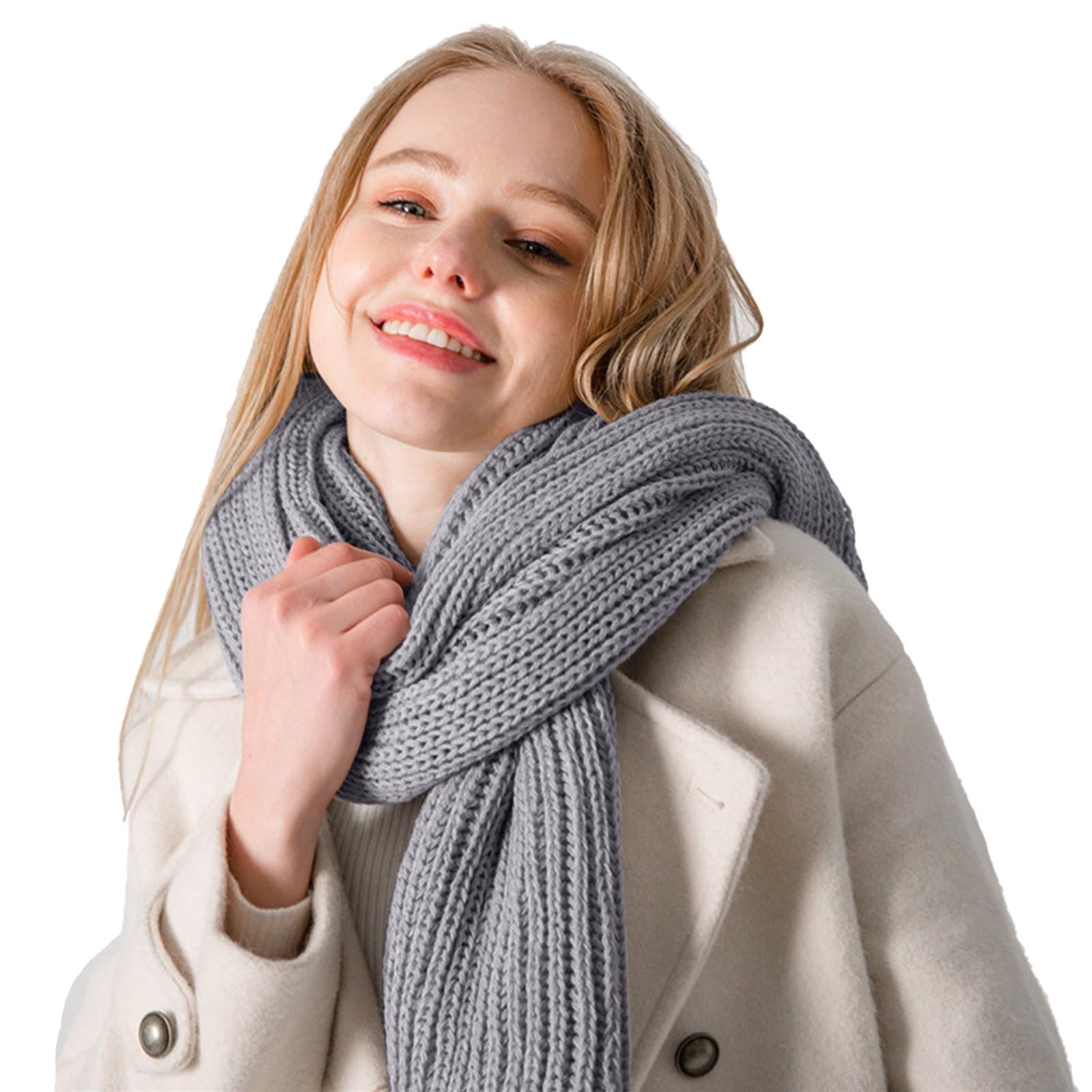 Warm Winter Scarf Unisex Polyester Fleece Scarf Multi Color Cold