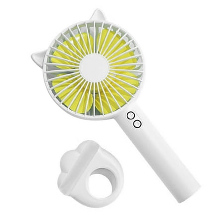 

Carevas Portable Mini Rechargeable Handheld Fan 3-gear Adjustable Wind Low Noise Built-in Soft Lamp Long Endurance Time White