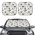 thumbnail image 2 of Zufioo Camping Caravan 2 Print Folding Car Windshield Sun Visor, Anti-ultraviolet Sun Visor, Suitable for Trucks, Vans Car Accessories-Large, 2 of 6