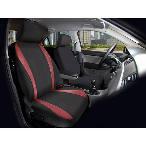 Auto Drive 1-Piece Red Carbon Front Seat Cover