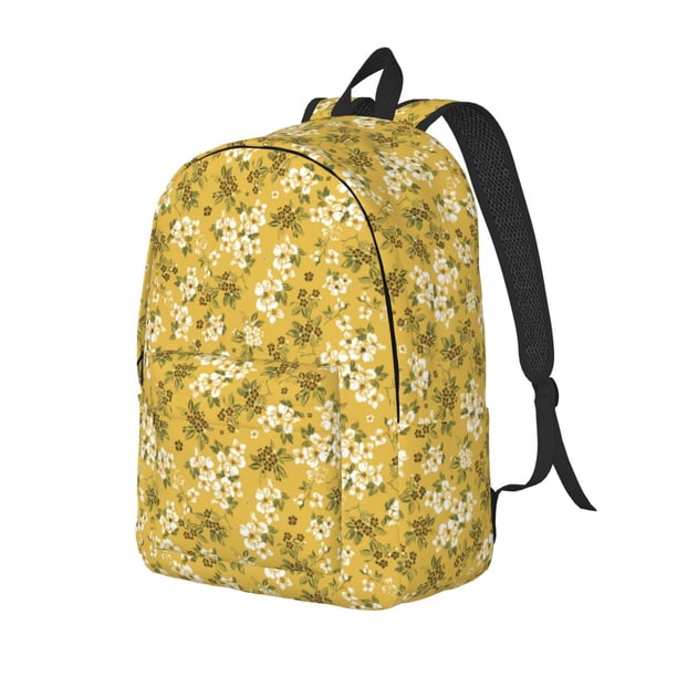Fotbe Flower Mochila de Lona con Estampado, Mochila Duradera, Mochila Versátil de Alta Calidad, Mochila Compacta Vintage-Medium