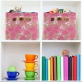 thumbnail image 6 of GZHJMY Storage Basket Floral Strawberry Foldable Canvas Laundry Baskets Bin Waterproof Inner Layer with Sturdy Handles for Toy Nursery Blanket Clothes 2 Pack, 6 of 7