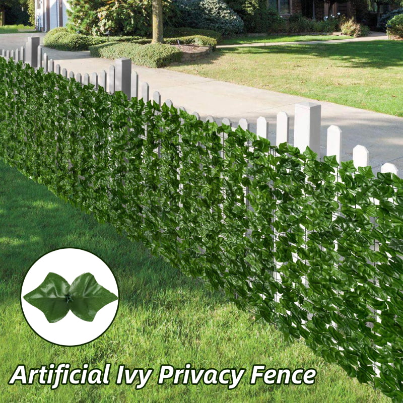 Artificial Faux Ivy Leaf Decorative Privacy Fence Panel Screen Hedge 118x39" 
