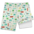 thumbnail image 3 of WOYY Big Boys Quick Drying Swim Trunks with Compression Liner Beach Shorts, 3 of 4