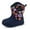 Winter Flowers, variant on JAN & JUL Kids Waterproof Winter Boots Machine Washable (Navy Birch, Size 12 Little Kid)