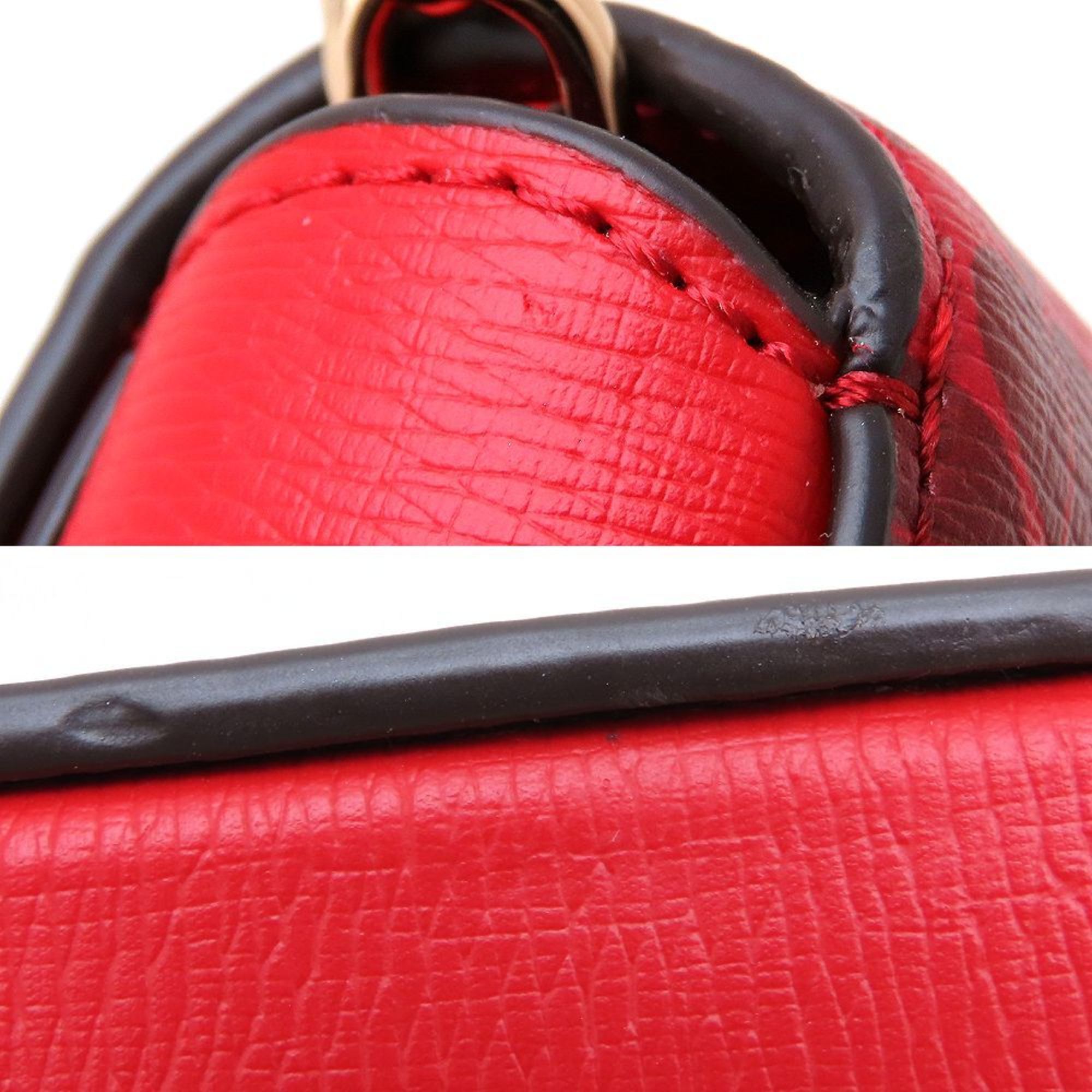 Pre-Owned Kate Spade Tom & Jerry Chain Shoulder Bag PWRU774 Leather Red Women's 352803 (Good)