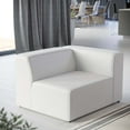 thumbnail image 2 of Sofa Corner Chair, Faux Vegan Leather, White, Modern Contemporary Urban Design, Living Lounge Room Hotel Lobby Hospitality, 2 of 7