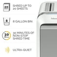 thumbnail image 2 of Fellowes Powershred LX22M Micro-Cut, 20 Sheet Paper Shredder, White, 2 of 8