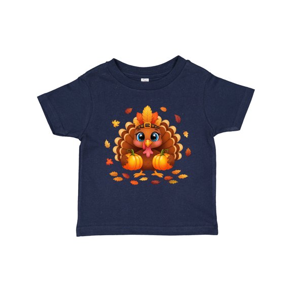 Inktastic Cute Thanksgiving Turkey Boys or Girls Toddler T-Shirt