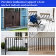 thumbnail image 5 of OYEAL Black Deck Railing Kit, Outdoor  Balcony Rail Kit with Balusters, Heavy-Duty Guard Fence for Porch, Patio, Garden, 5 of 7