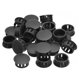 thumbnail image 1 of Tapones de agujero de plástico de 26 paquetes de 20 mm (25/32") tipo de panel, tapones de bloqueo de golpeo, negros, 1 of 6