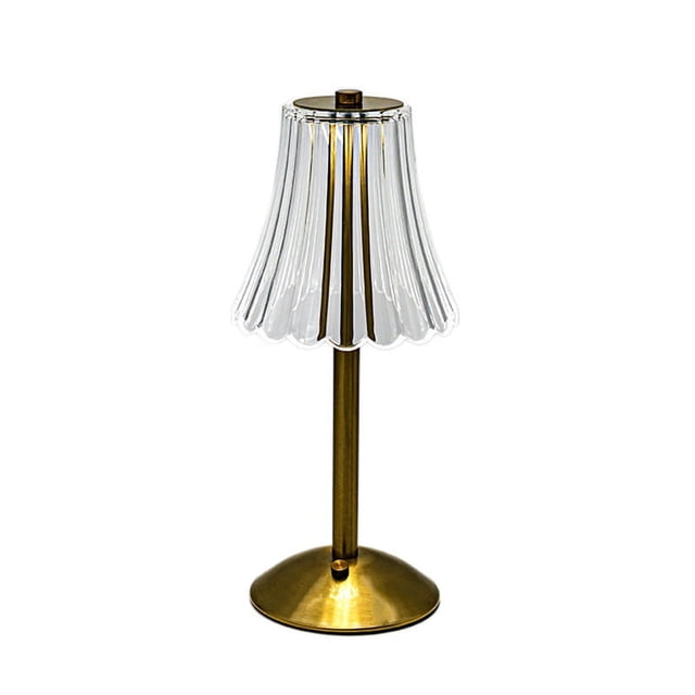 LáMpara de Mesa Decorativa de Cristal LED 800MAh AtmóSfera Recargable Luz Brillo de 3 Niveles para Restaurante Café