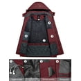 thumbnail image 3 of GEMYSE Women's Mountain Waterproof Ski Snow Jacket Winter Windproof Rain Coat(Pure Wine Red, S), 3 of 6