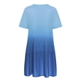 thumbnail image 5 of Homenesgenics Dresses for Women Womens Dresses Summer Women Summer Casual Short Sleeve Loose Dresses Gradient Dress Blue S, 5 of 9