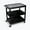 Black, variant on Luxor 18" x 24" Three Shelf Flat Utility Cart - Red