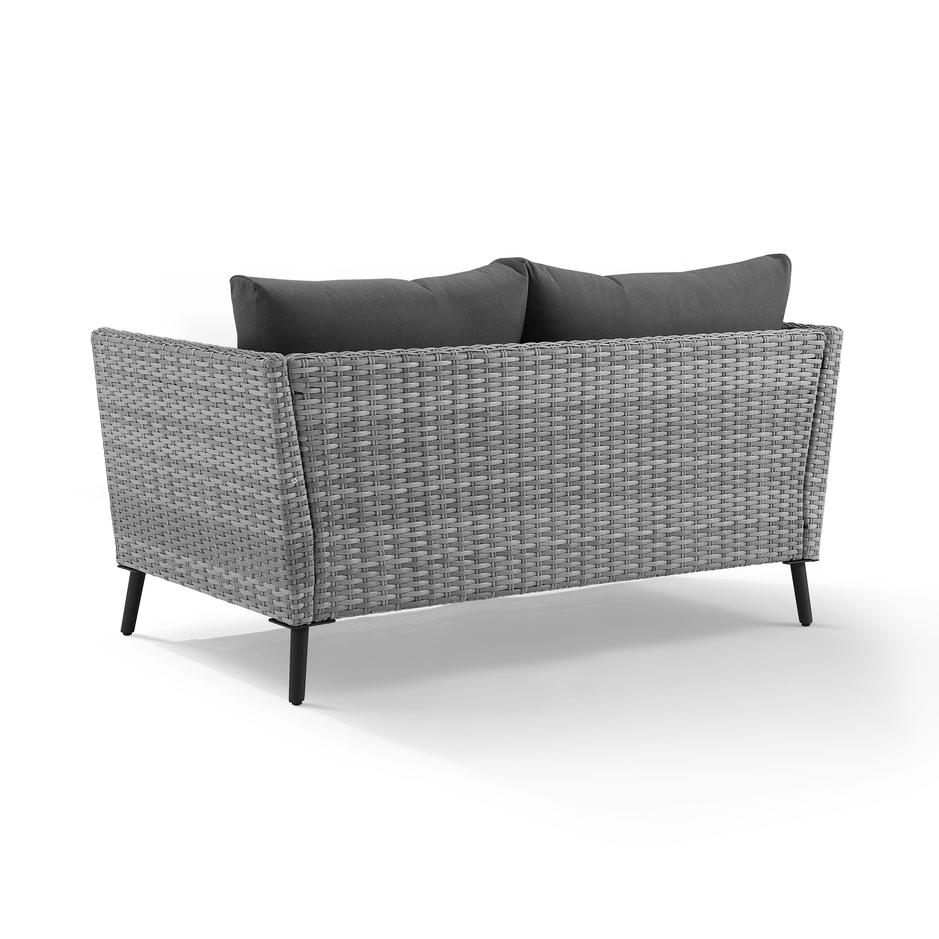 Crosley Richland 2 Piece Wicker Patio Sofa Set in Gray - image 5 of 10