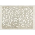 thumbnail image 2 of Abstract Wallpaper Wall Mural - White Leaves on Beige Background, 2 of 5