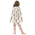 thumbnail image 4 of FORMRS Niños Bathrobe Unisex Hooded Robe Soft Plush Pajamas Sleepwear, Size 2-3T, Brown Ice Cream Pattern, 4 of 7
