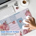 thumbnail image 4 of Long Mouse Pads for Desk,Pioneer Flower Floral Print Pattern Desk Mats on Top Of Desks, Desk Mouse Pad Extra Large with 3mm Non-Slip Base and Stitched Edge for Gaming,Office,Work,Home 35.4"x15.7", 4 of 6