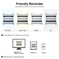thumbnail image 7 of PiccoCasa Decorative Throw Pillow Cover Striped Cushion Case White, Dark Grey, Cyan 18" x 18" 1, 7 of 7